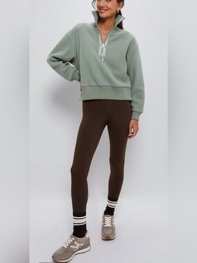 Varley Roselle Half Zip Fleece in Lily Pad Green Size Small